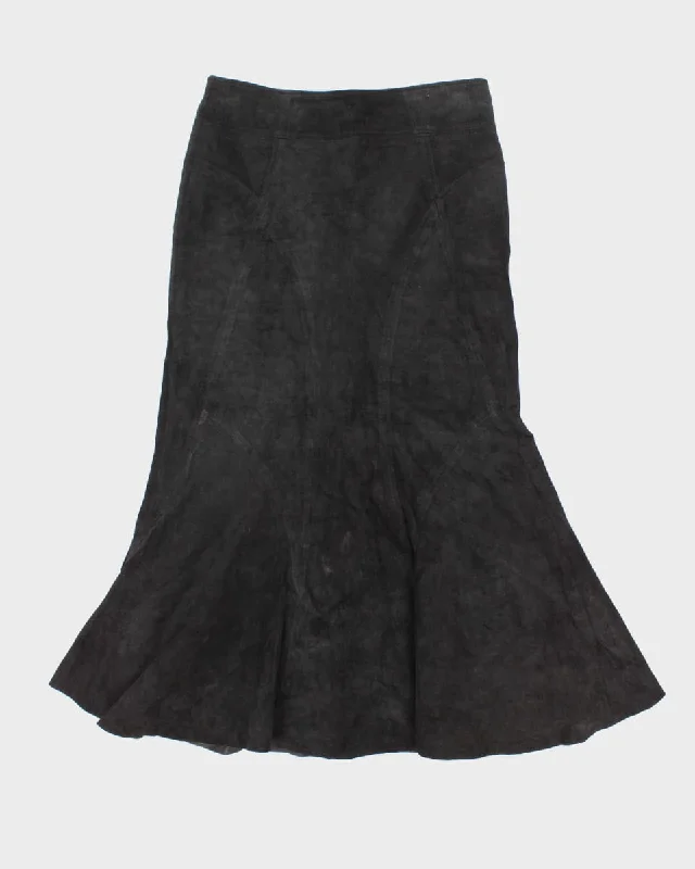 Vintage Danier Suede Maxi Skirt - M patchwork skirt art