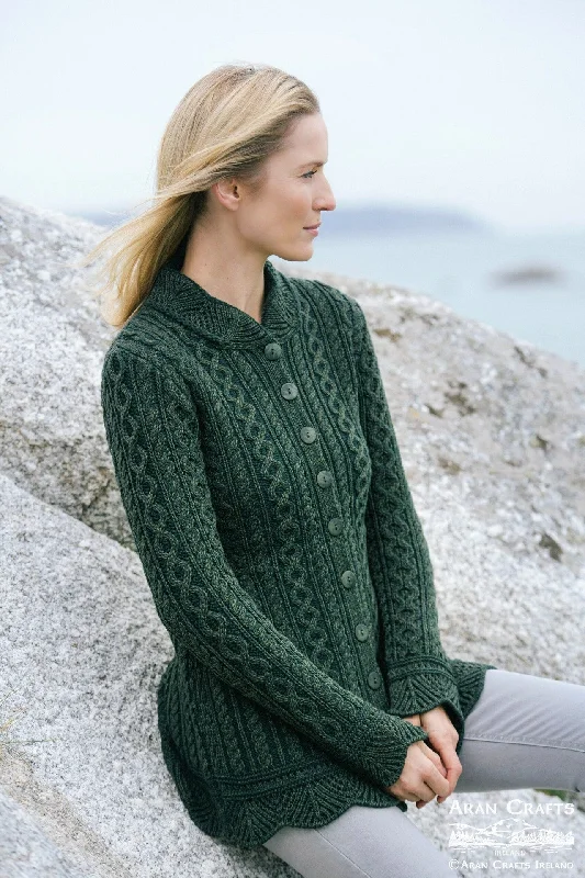 Fermanagh Plated Scallop Cardigan [2 Colors] Casual Formal Business