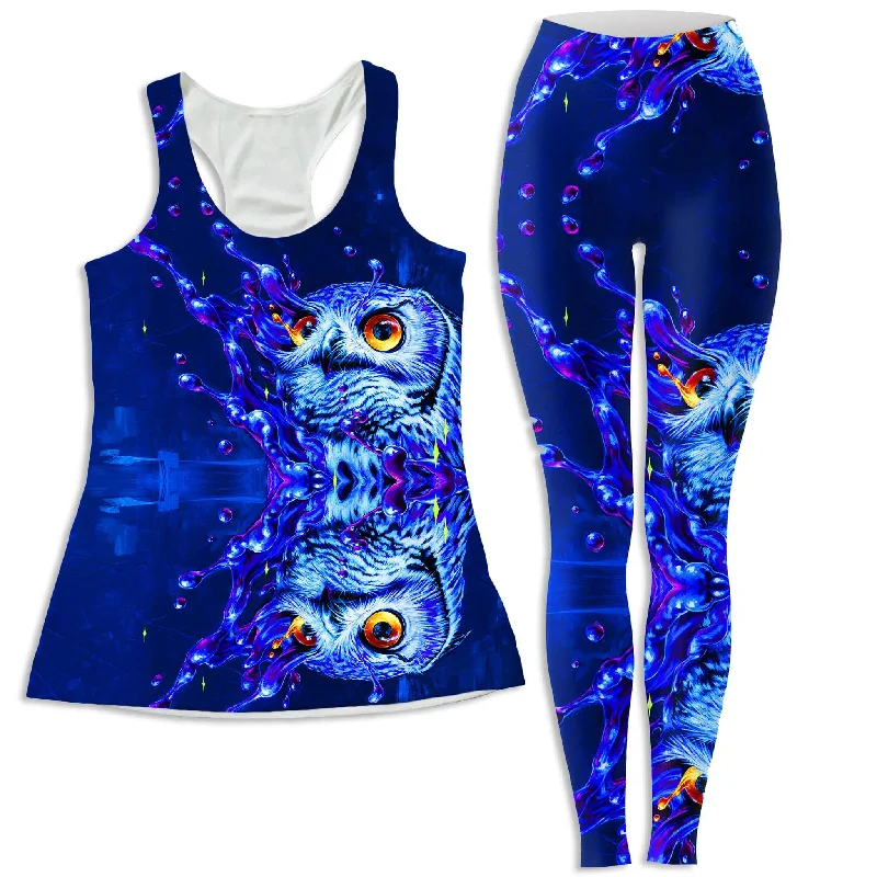 Lucid Owl Women's Tank and Leggings Combo adorable tank top
