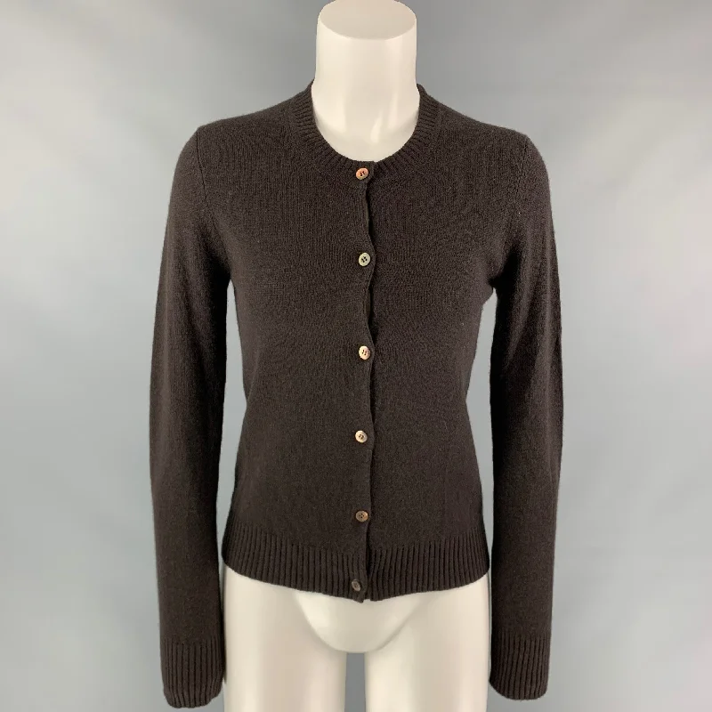 TSESAY Size S Brown Knitted Cashmere Cardigan Lace Blend Ribbed Blend Corduroy Blend TSESAY Size S Brown Knitted Cashmere Cardigan Lace Blend Ribbed Blend Corduroy Blend