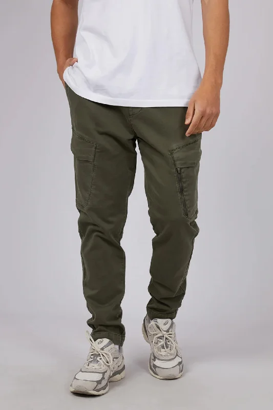 Inset Cargo Pant Khaki Trendy Printed Leggings
