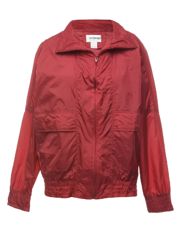 Zip Front Nylon Jacket - L Jacket Blazer Coat