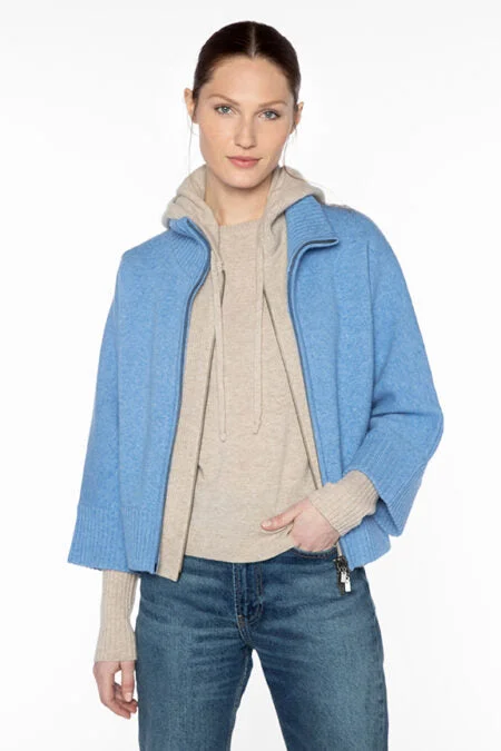 Kinross Cashmere Doubleknit Short Zip Mock Cardigan Fleece Fabric Down Fabric Feather Fabric Kinross Cashmere Doubleknit Short Zip Mock Cardigan Fleece Fabric Down Fabric Feather Fabric