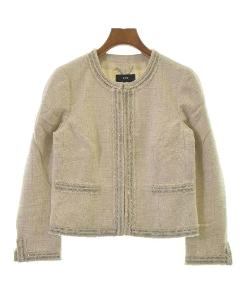 23ku Collarless jackets Ribbed Jacket Pleated Jacket Ruffled Jacket