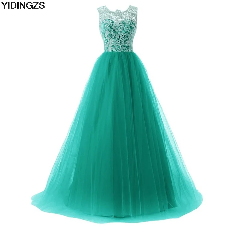 YIDINGZS Green Lace A-line Formal Long Evening Dress Sleeveless Evening Party Dress 2017 Off-the-shoulder Bohemian Festive YIDINGZS Green Lace A-line Formal Long Evening Dress Sleeveless Evening Party Dress 2017 Off-the-shoulder Bohemian Festive