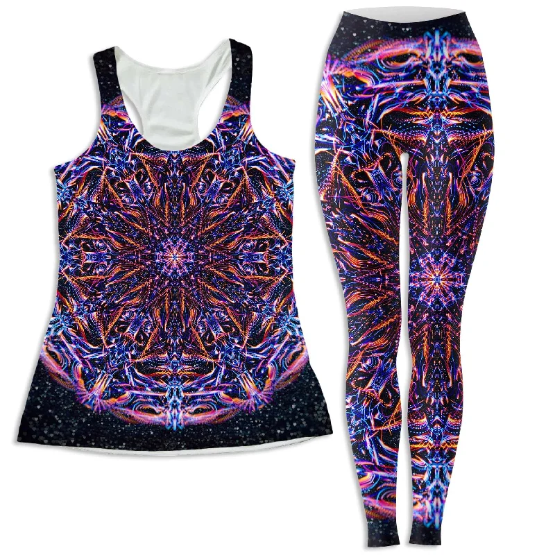 Stargate Prism Women's Tank and Leggings Combo floral tank top