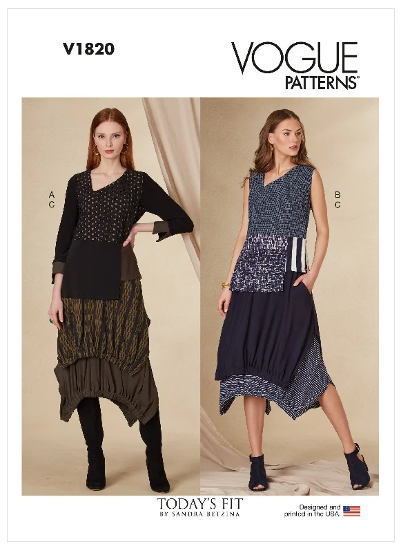 Vogue Pattern V1820  Misses' Top and Skirt wool skirt thick