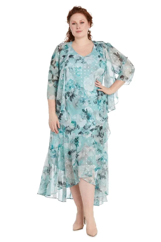 R&M Richards 9966W Plus Size Floral High Low Jacket Dress Print Jacket Jacquard Jacket Patchwork Jacket R&M Richards 9966W Plus Size Floral High Low Jacket Dress Print Jacket Jacquard Jacket Patchwork Jacket