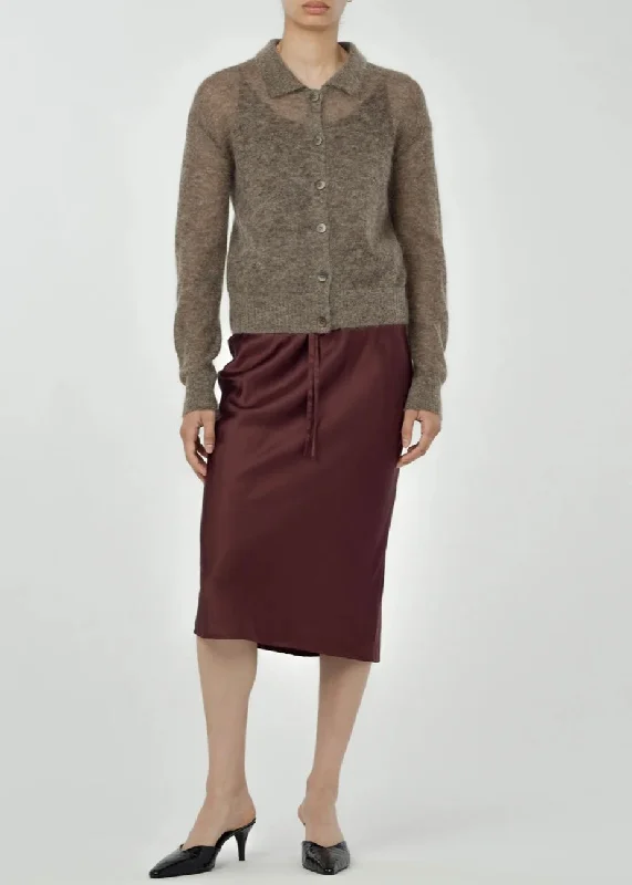 Gia Collar Cardigan Elasticated Padded Insulated