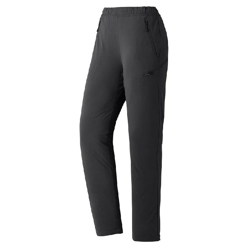 Montbell Pants Women's Alpine Thermal Easy-Fit Pants - Excellent Stretch Black Stylish Elastic Waist Pants