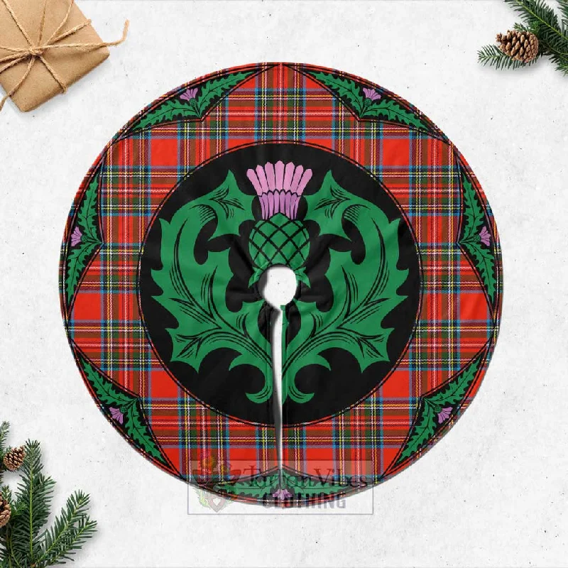 Stewart (Stuart) Tartan Christmas Tree Skirt Scottish Thistle Style midi skirt versatile Stewart (Stuart) Tartan Christmas Tree Skirt Scottish Thistle Style midi skirt versatile