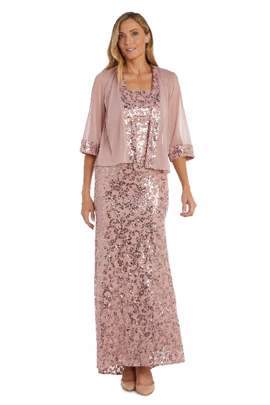 R&M Richards 9965 Long Formal Floral Jacket Dress Hoodie Zip-Up Jacket Button-Up Jacket R&M Richards 9965 Long Formal Floral Jacket Dress Hoodie Zip-Up Jacket Button-Up Jacket