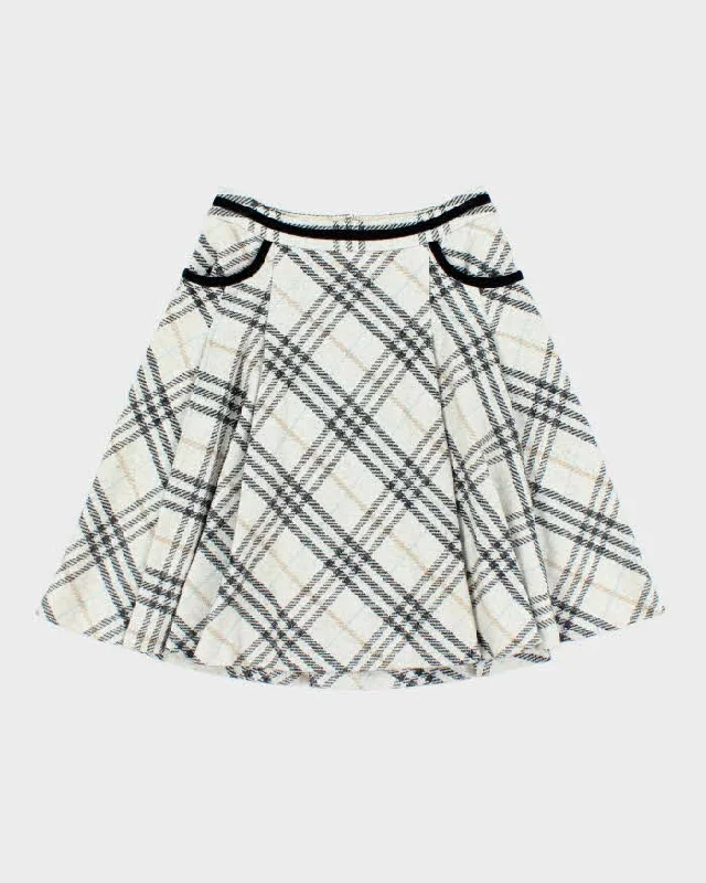 Vintage Burberry London Blue Label Checked Skirt - XS cashmere skirt rich
