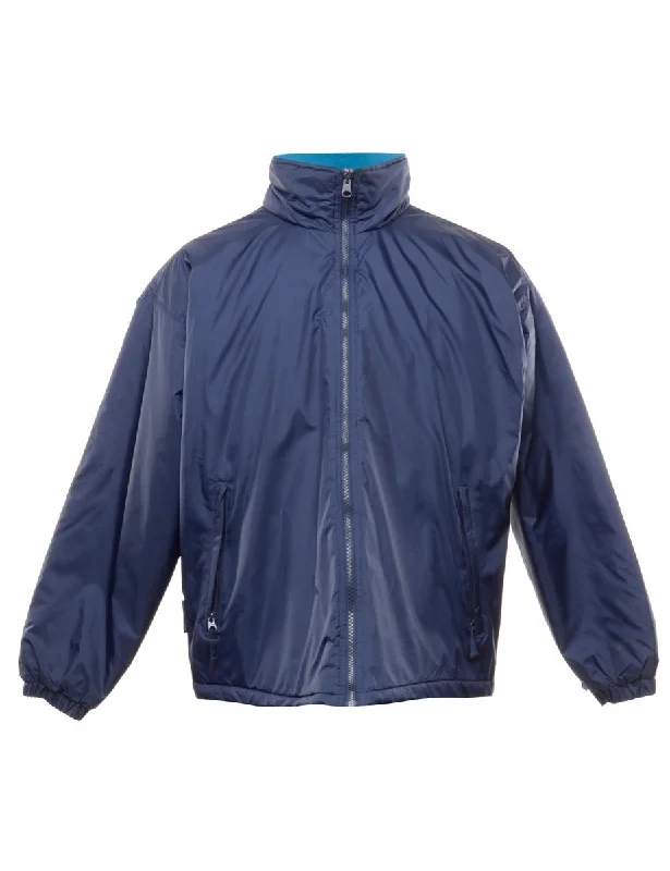Columbia Nylon Jacket - L A-Line Jacket Boat Neck Shawl Collar