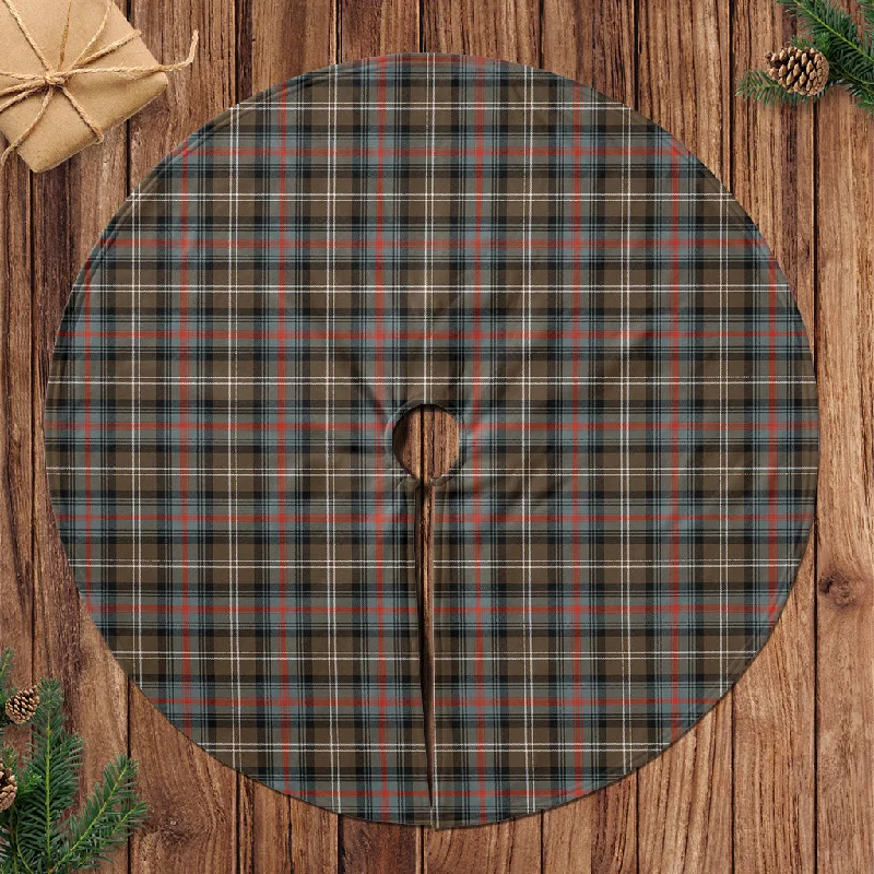 Sutherland Weathered Tartan Christmas Tree Skirt satin skirt smooth