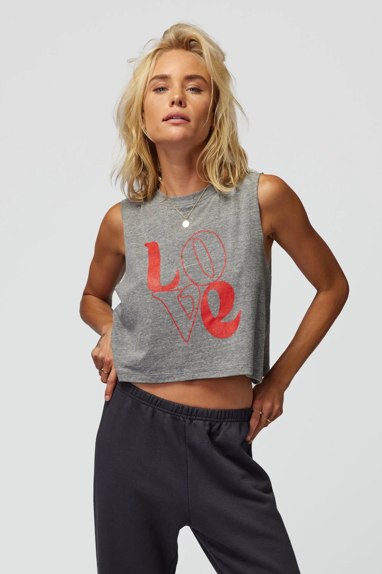 Love Callie | Crop Tank print tank top