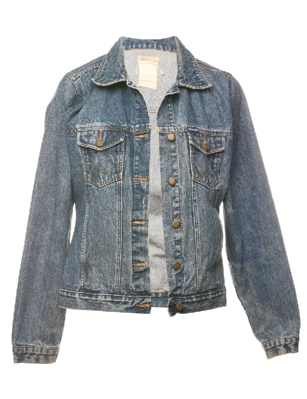 Wrangler Classic Faded Wash Denim Jacket - M Zippered Jacket Buttoned Jacket Snapped Jacket Wrangler Classic Faded Wash Denim Jacket - M Zippered Jacket Buttoned Jacket Snapped Jacket