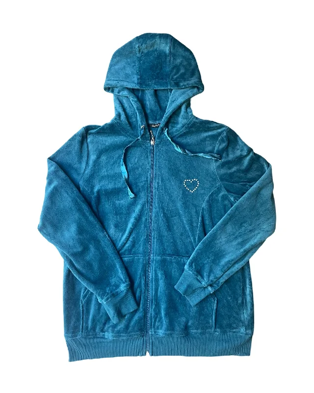 Vintage Y2K Velour Zip Up Jacket Fleece Jacket Down Jacket Feather Jacket