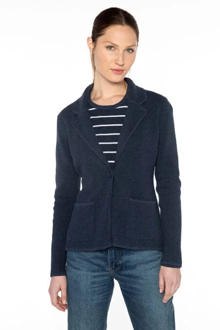 Kinross Cashmere Thermal Notch Collar Cardigan Terry Blend Velvet Blend Canvas Blend