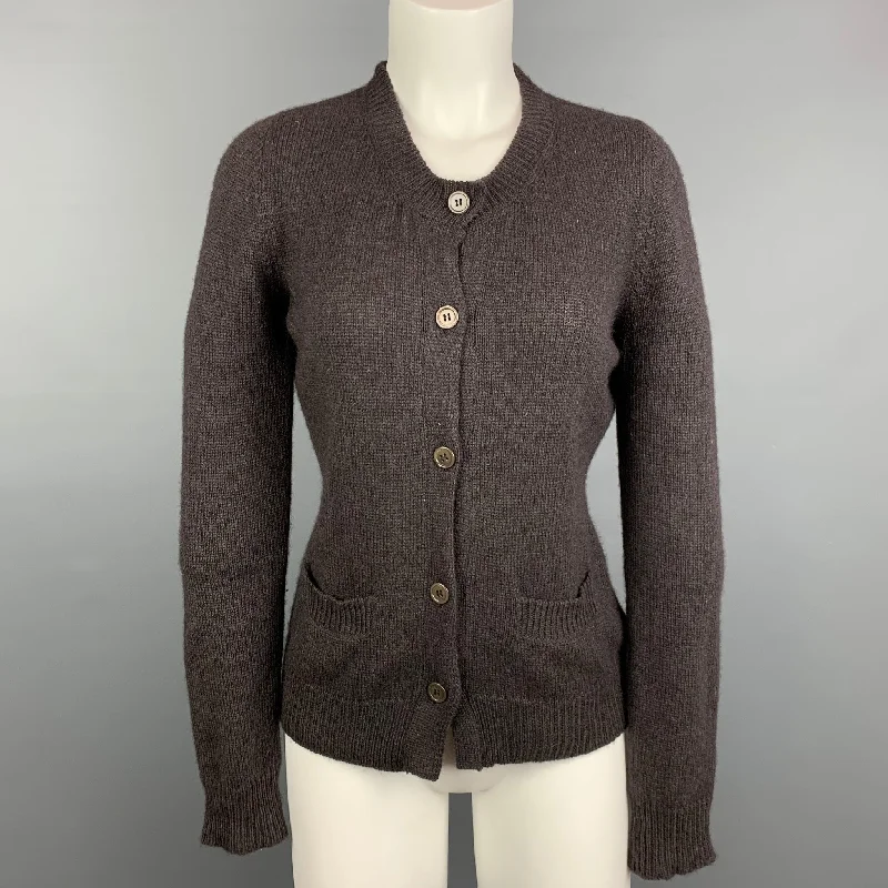 KRISTENSEN DU NORD Size S Brown Knitted Cashmere Blend Buttoned Cardigan Wool Cardigan Cotton Cardigan Cashmere Cardigan KRISTENSEN DU NORD Size S Brown Knitted Cashmere Blend Buttoned Cardigan Wool Cardigan Cotton Cardigan Cashmere Cardigan