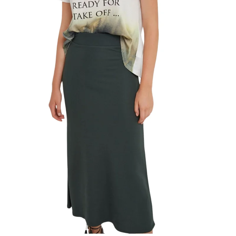 OXXO -  A-Line Midi Skirt corduroy skirt cozy