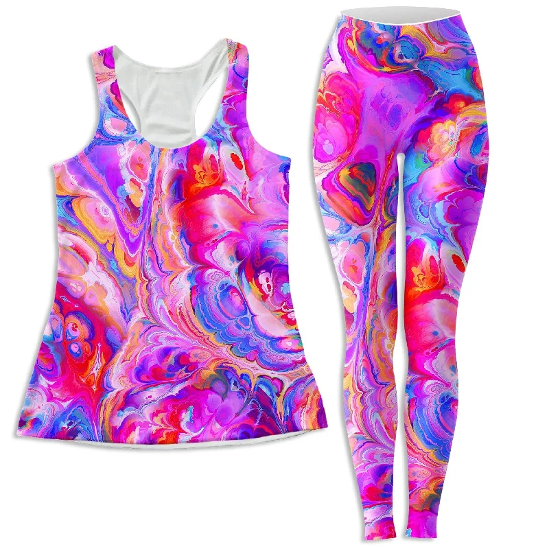 Plasma Flow Women's Tank and Leggings Combo cropped tank top