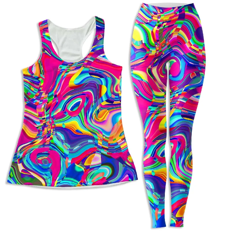 Psych Dip Women's Tank and Leggings Combo tie dye tank