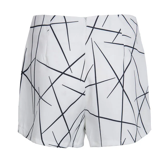 Hot Geometric Ladies Shorts Skirts Women Summer Shorts Women high waist skirt