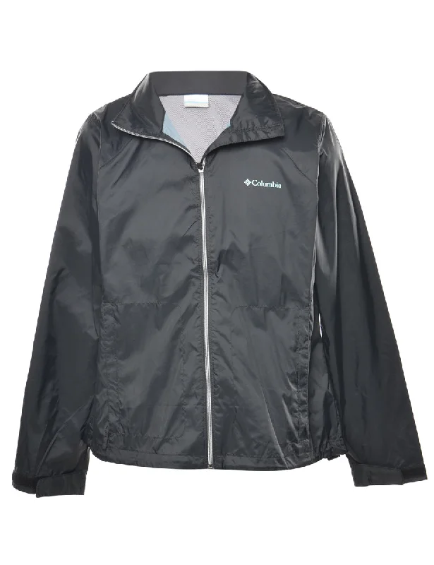 Columbia Black Nylon Jacket - XL Fleece Fabric Down Fabric Feather Fabric