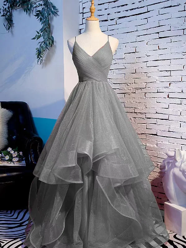 Tulle Layers Straps Long Party Dress Formal Dress, A-line Evening Prom Dress Tunics Versatile functional Tulle Layers Straps Long Party Dress Formal Dress, A-line Evening Prom Dress Tunics Versatile functional
