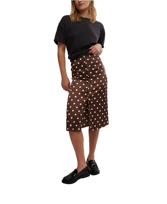 Analise Printed Midi Skirt in Pinecone athletic skirt fit