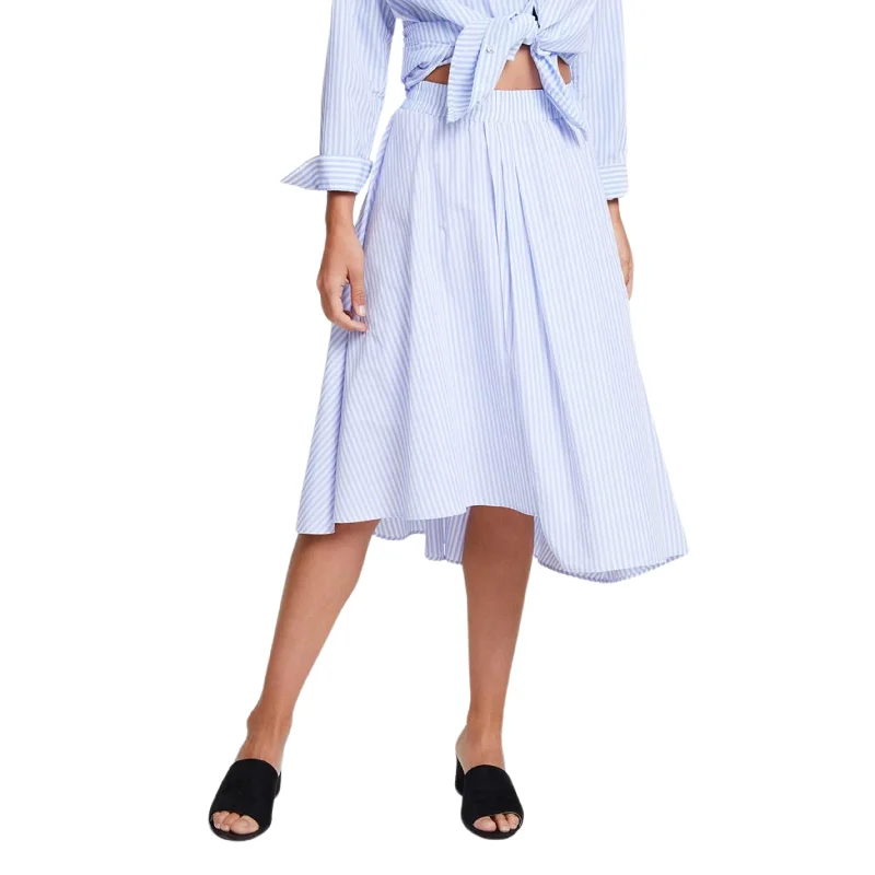 OXXO - Striped Elastic Waist Detail Skirt denim skirt casual