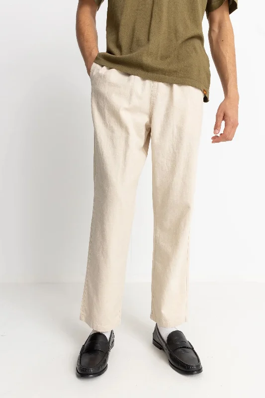 Linen Jam Pant Bone Classic Straight Pants