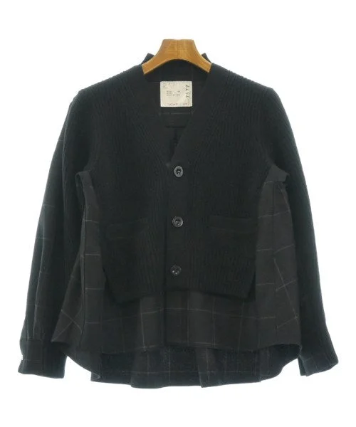 sacai Cardigans Wool Fabric Cashmere Fabric Tweed Fabric