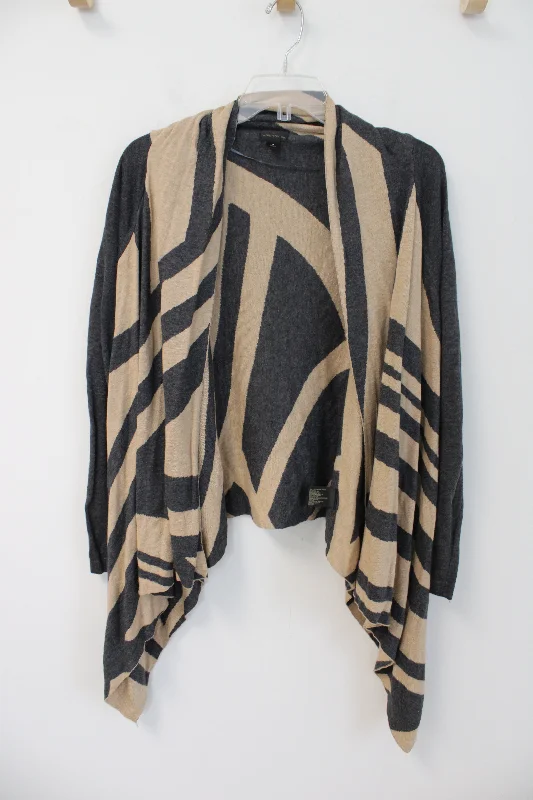 NEW Worthington Gray Tan Knit Patterned Cardigan | S Terry Blend Velvet Blend Canvas Blend NEW Worthington Gray Tan Knit Patterned Cardigan | S Terry Blend Velvet Blend Canvas Blend