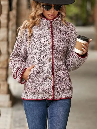 Wesley Fuzzy Pocketed Button Up Jacket Belted Jacket Elasticated Jacket Padded Jacket Wesley Fuzzy Pocketed Button Up Jacket Belted Jacket Elasticated Jacket Padded Jacket