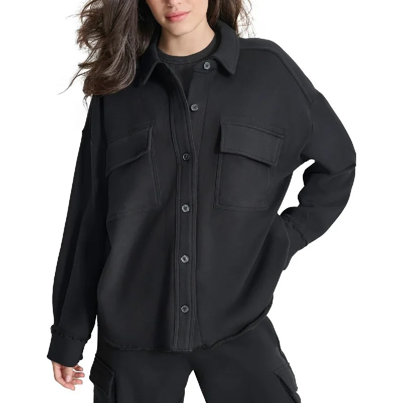 DKNY Jeans Womens Relaxed Shirt Jacket Pocket Cotton Button-Down Top Belted Jacket Elasticated Jacket Padded Jacket DKNY Jeans Womens Relaxed Shirt Jacket Pocket Cotton Button-Down Top Belted Jacket Elasticated Jacket Padded Jacket