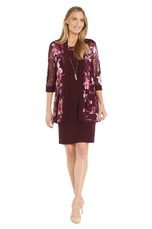 R&M Richards 3296 Short Floral Print Mother of the Bride Jacket Dress Insulated Jacket Fitted Jacket Loose Jacket R&M Richards 3296 Short Floral Print Mother of the Bride Jacket Dress Insulated Jacket Fitted Jacket Loose Jacket