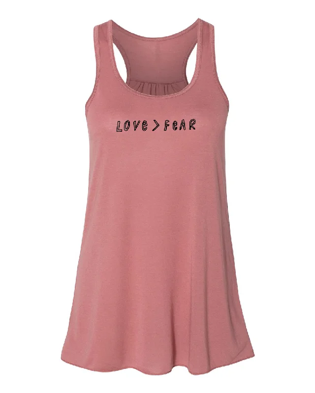 Love > Fear: Women's Flowy Tank relaxed fit tank