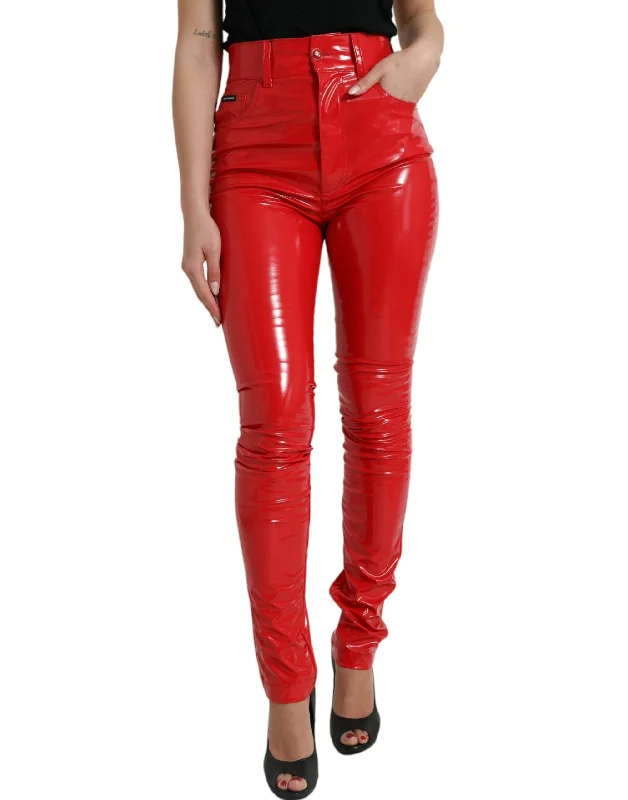 Dolce & Gabbana High Waist  Skinny Pants - Sleek and Women's Chic Soft Cotton Pants