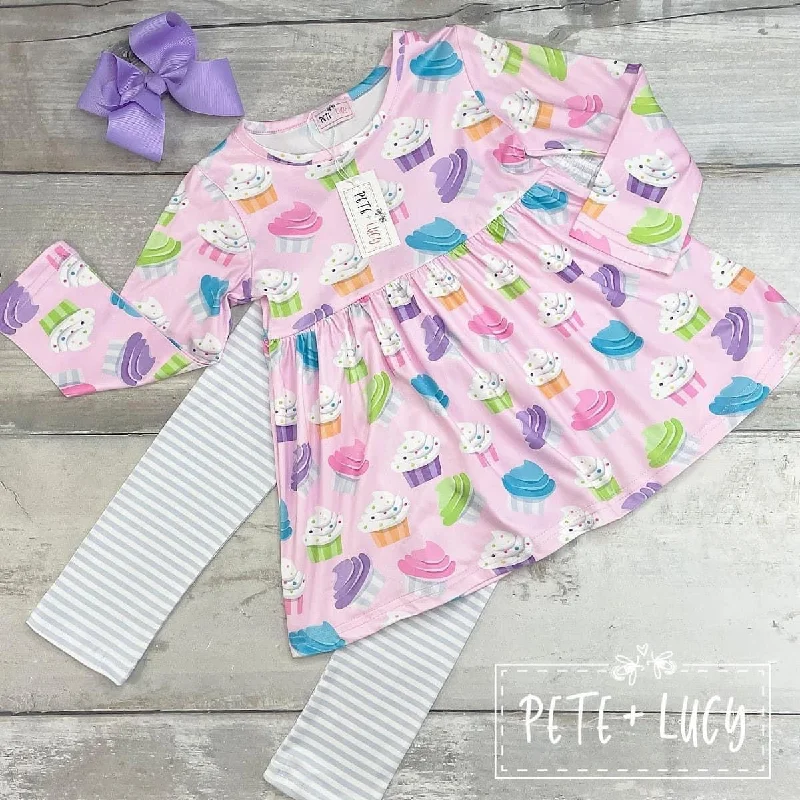 Sweet as Can Be cupcake Pant Set Cozy Knit Pants