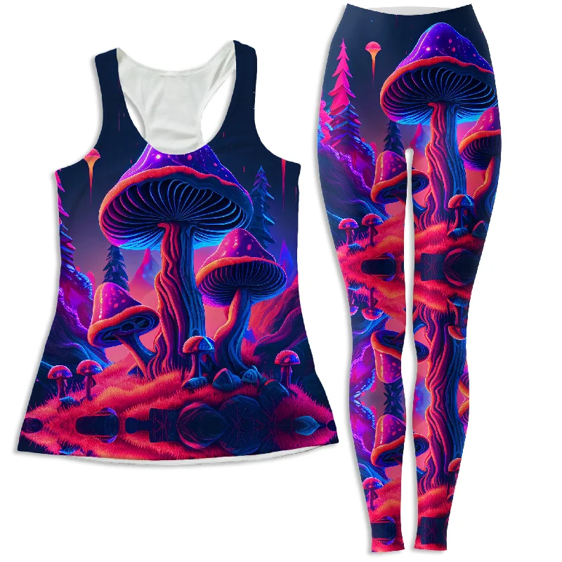 Shroom Trip Women's Tank and Leggings Combo lace tank top