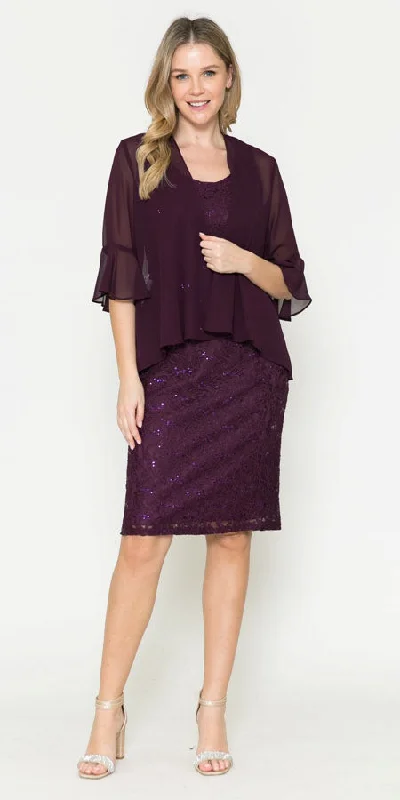 Sally Fashion 8856 Knee Length Semi Formal Dress Includes Chiffon Bolero Jacket Wool Jacket Cashmere Jacket Tweed Jacket Sally Fashion 8856 Knee Length Semi Formal Dress Includes Chiffon Bolero Jacket Wool Jacket Cashmere Jacket Tweed Jacket