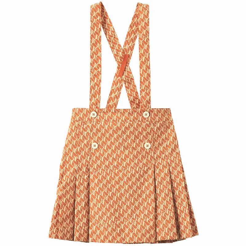 Hedera Skirt in Apricot Geo Print by Caramel - Last One In Stock - 10 Years leather skirt refined