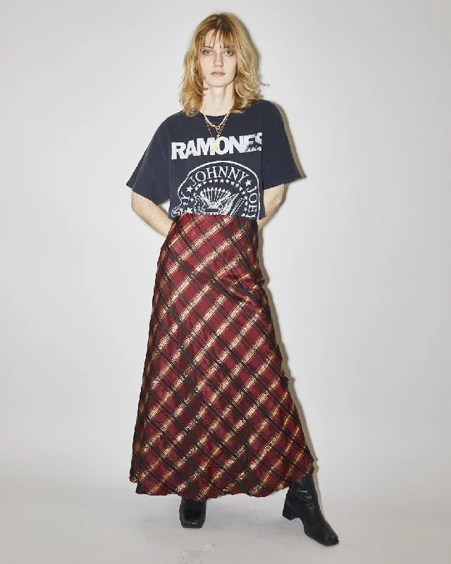 Rokit Originals Florentine Plaid Skirt - XS leather skirt modern