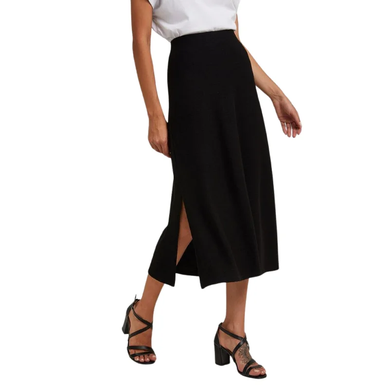 OXXO -  Midi Skirt with Texture silk skirt luxurious