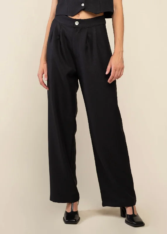 Luca Wide Leg Pant Warm Wool Trousers