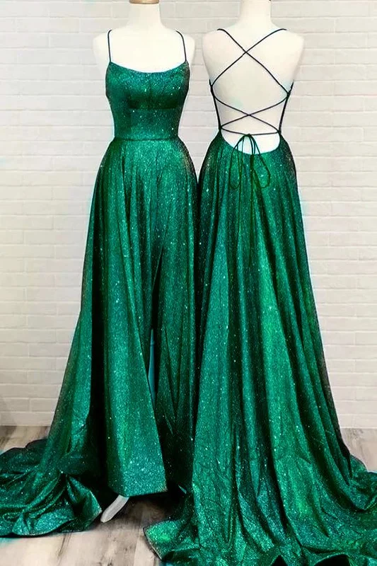 Sexy Prom Evening Dress Long Party Dresses Green Dress sweetheart Neckline Romantic