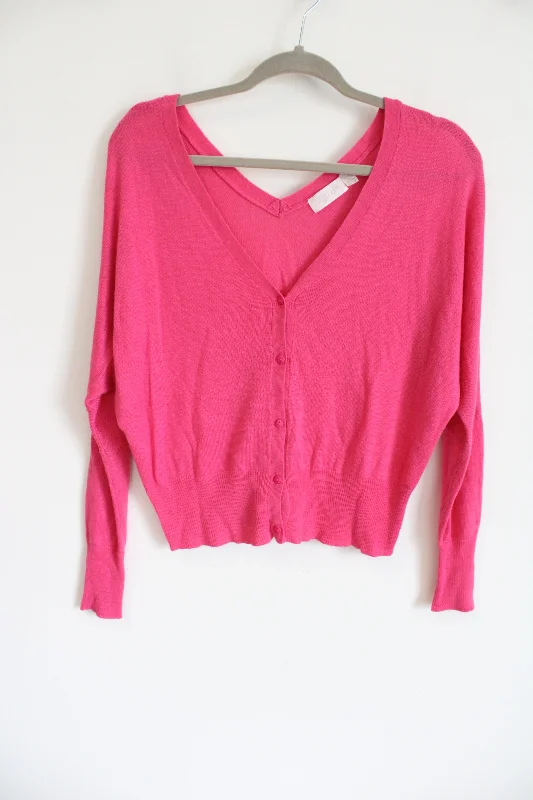 RD Style Bubblegum Pink Soft Lightweight Loose Fit Cardigan | XS Modern Contemporary chic