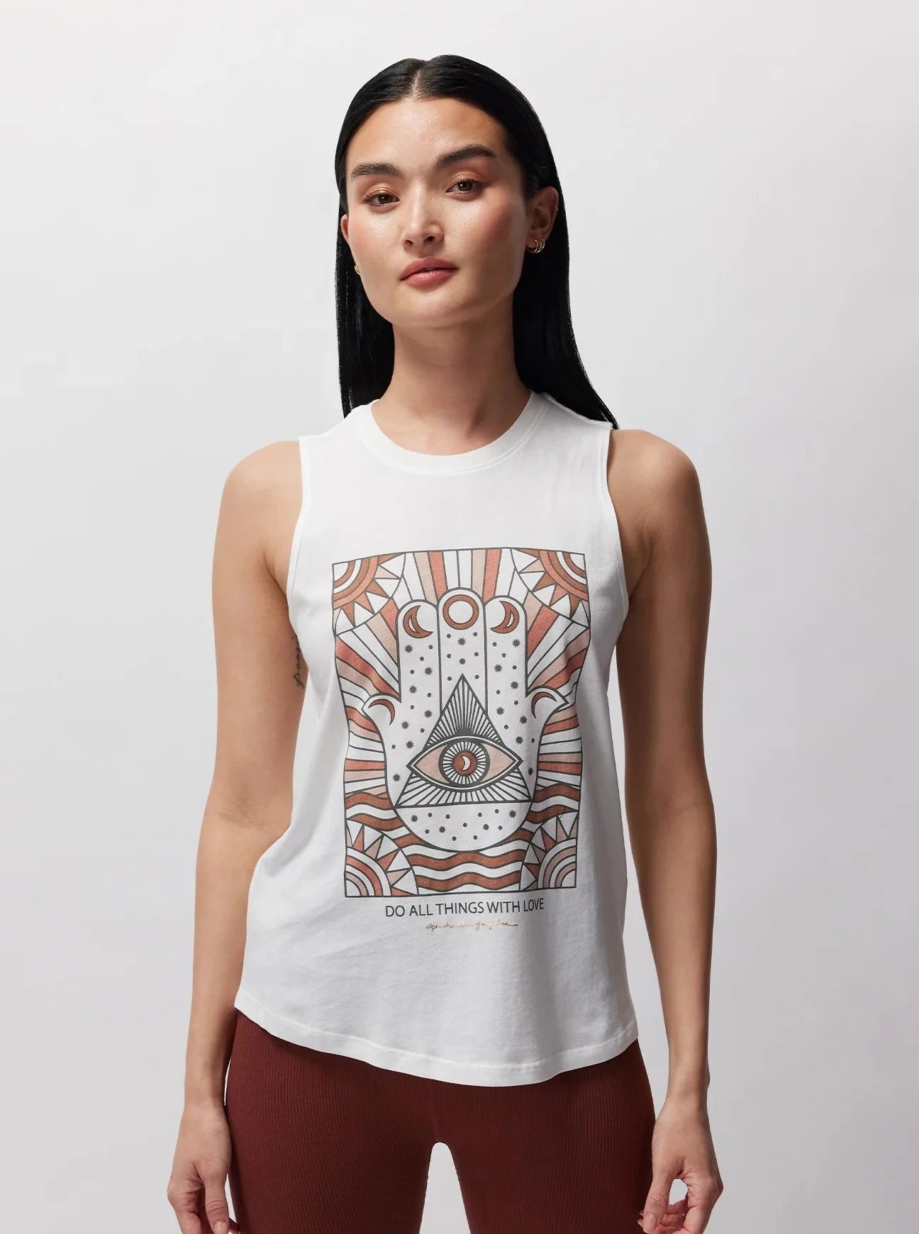 Do All Things With Love | Muscle Tank lace back tank
